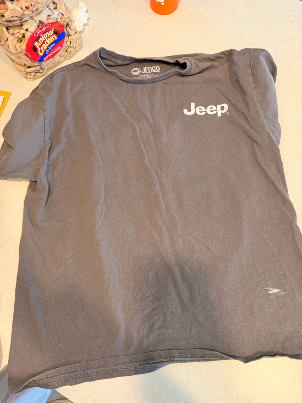 Jeepco Brown Tee with Cream Logo